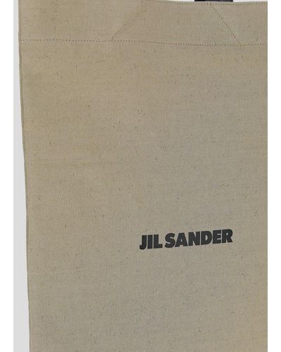 Jil Sander Logo Shopper Bag - Natural