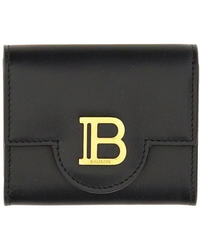 Balmain Leather B-buzz Purse - Black