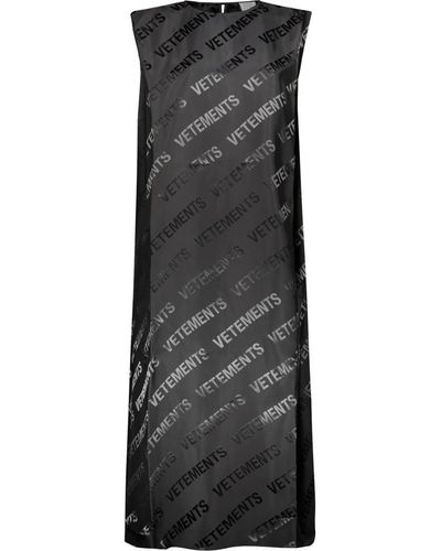 Vetements Dress With Logo - Black