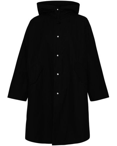 Jil Sander Navy Cotton Coat - Black