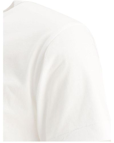 COMME DES GARÇONS PLAY Brand Appliqué Crewneck Cotton-jersey T-shirt Xx - White