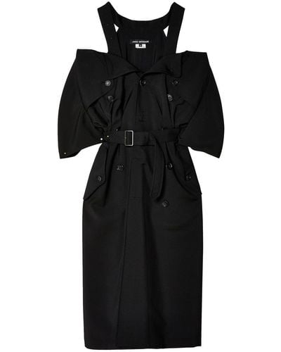 Junya Watanabe Trench-Style Midi Dress - Black