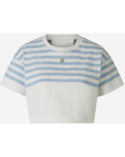 Givenchy Cropped Logo T-Shirt - Blue