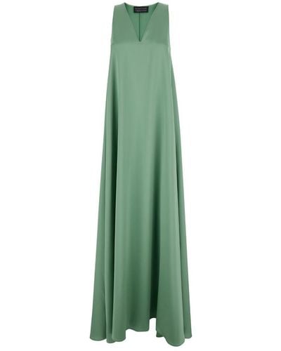 Gianluca Capannolo Helen Long Dress Satin - Green