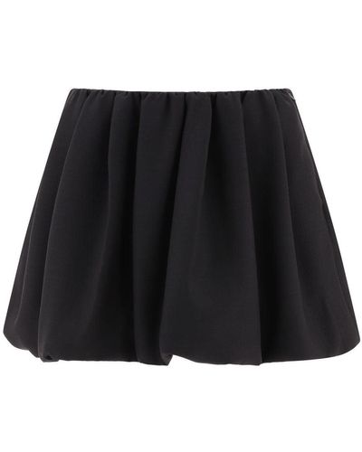 Valentino Crepe Couture Miniskirt - Black