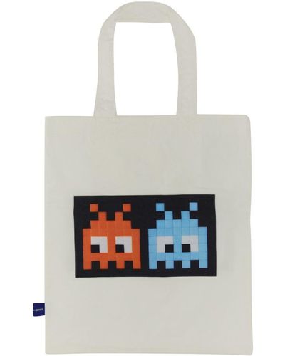 Comme des Garçons "pixel" Shopping Bag - White