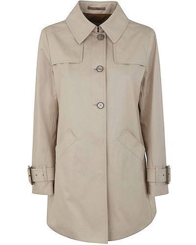 Herno A Line Short Trench Coat - Natural