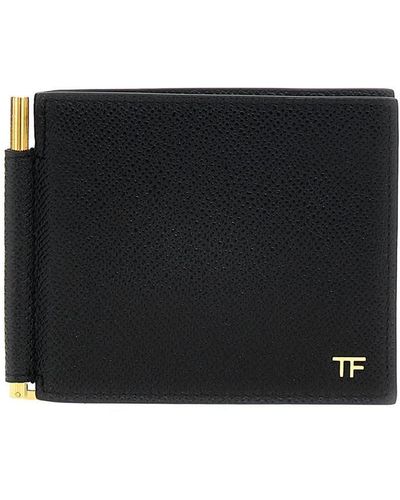 Tom Ford Money Clip Wallets, Card Holders - Black