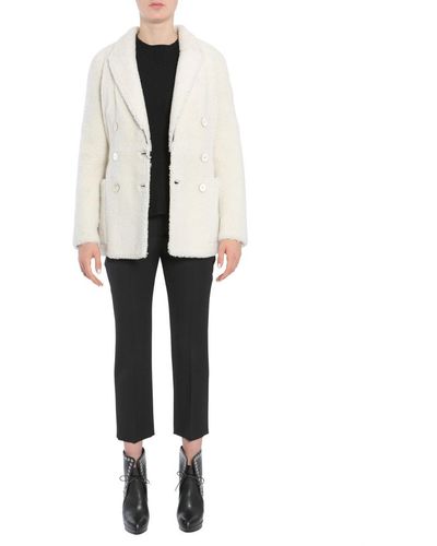 Alexander McQueen Double Breasted Coat - White