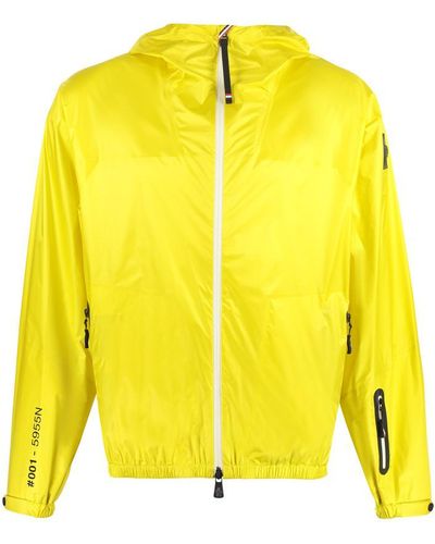 3 MONCLER GRENOBLE Fiernaz Hooded Techno Fabric Raincoat - Yellow