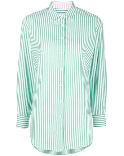 Mc2 Saint Barth Striped Cotton Shirt - Green