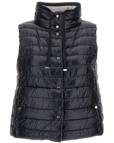 Herno Reversible Padded Quilted Gilet - Black