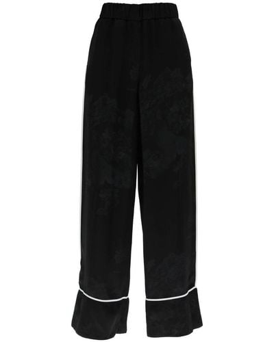Off-White c/o Virgil Abloh Piped-trim Pyjama Trousers - Black