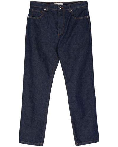 Maison Kitsuné Straight Mid-Rise Pants - Blue