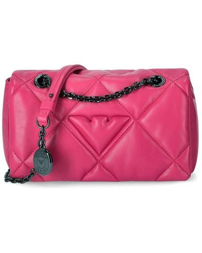 Emporio Armani Bouganvillea Small Quilted Crossbody Bag - Pink