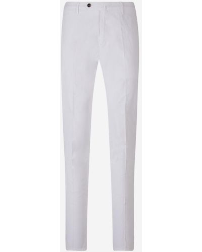 PT01 Slim Fit Stretch Trousers - White