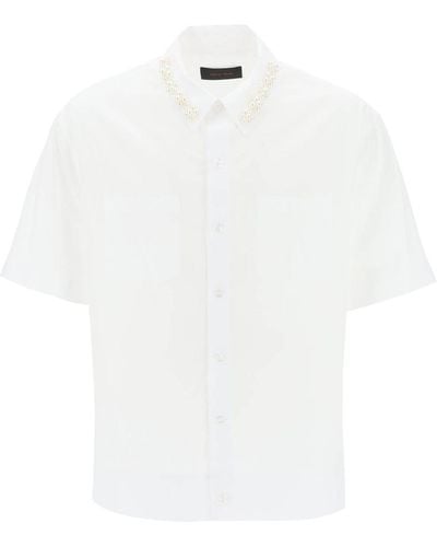 Simone Rocha Oversize Shirt With Pearls - White