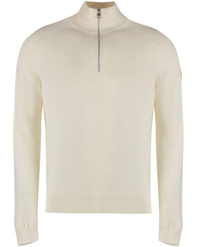 Moncler Cotton Blend Sweater - White