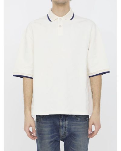 Gucci Gg Cotton Polo Shirt - White