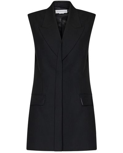 Victoria Beckham Sleeveless Tailored Dress Mini Dress - Black