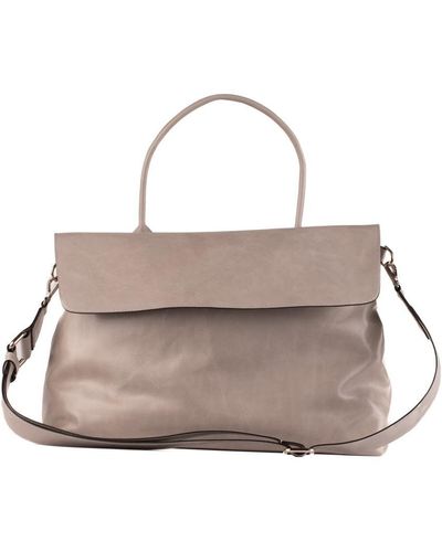 Dondup Light Glossy Leather Bag - Gray