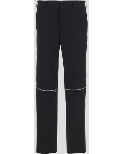 Homme by Michele Rossi Plus Zipped Knee Pants - Blue