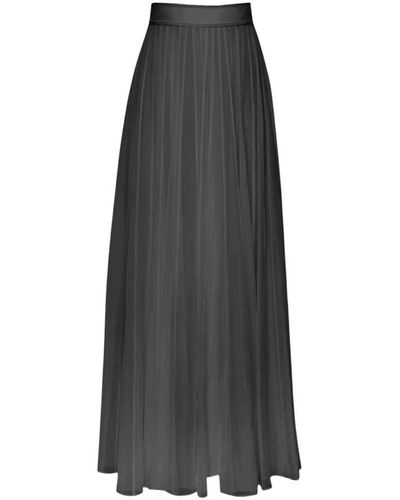 Varana Silk Apsara Paneled Skirt Clothing - Black