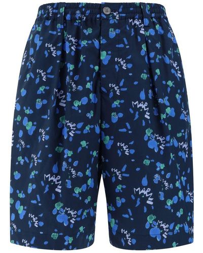 Marni Printed Shorts - Blue