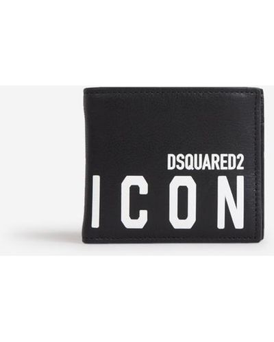 DSquared² Leather Icon Wallet - White