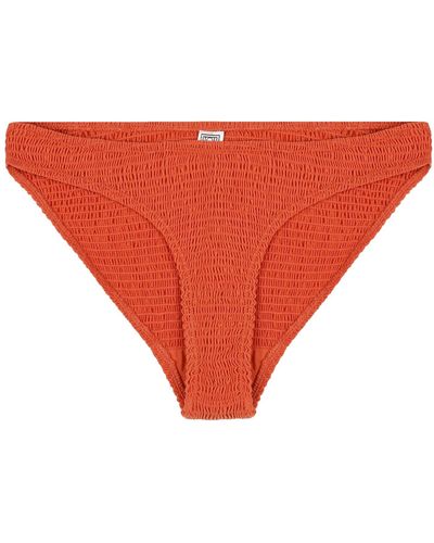 Totême Smocked Bikini Bottom Swimwear - Orange