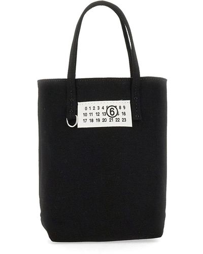 MM6 by Maison Martin Margiela Mini Bag With Logo - Black