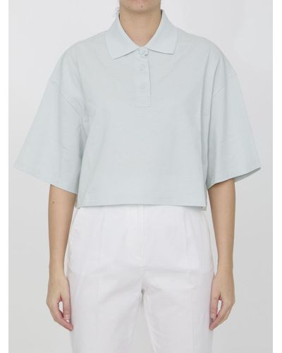Bottega Veneta Cropped Polo Shirt - White