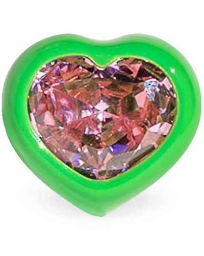 Dans Les Rues Lux Heart Ring - Green