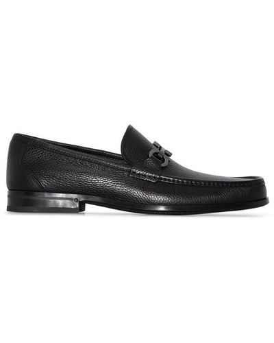 Ferragamo Leather Loafers - Black
