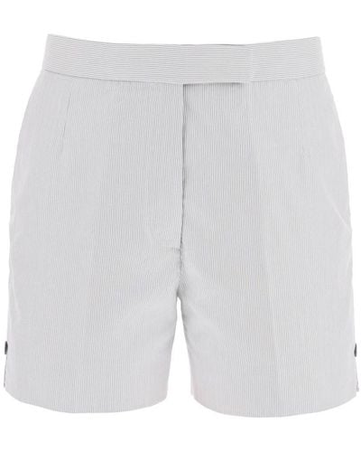 Thom Browne Shorts With Pincord Motif - Grey