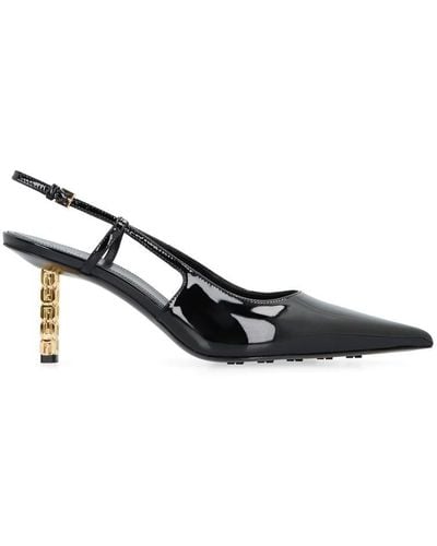 Givenchy G Cube Patent Leather Slingback Pumps - Black