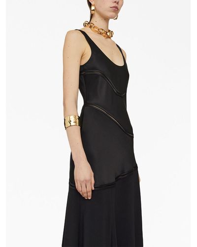 Jil Sander Paneled Sleeveless Dress - Black