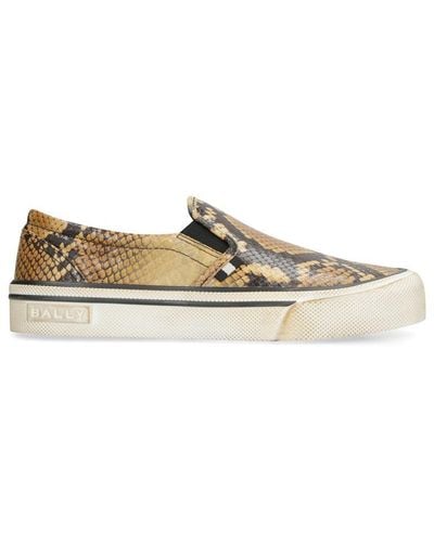 Bally Santa Ana Printed Leather Slip-on Sneakers - Multicolor