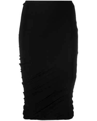 Isabel Marant Juno Ruched Pencil Skirt - Black