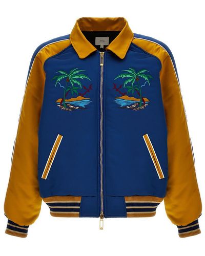 Rhude Palm Eagles Souvenir Casual Jackets, Parka - Blue