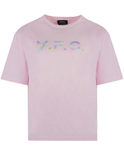 A.P.C. Ana Cotton Crew-neck T-shirt - Pink