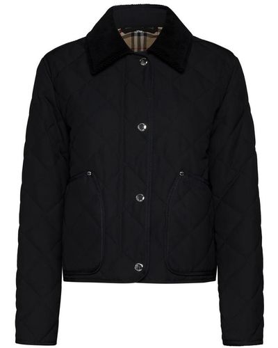 Burberry Lanford Quilted Fabric Jacket - Black