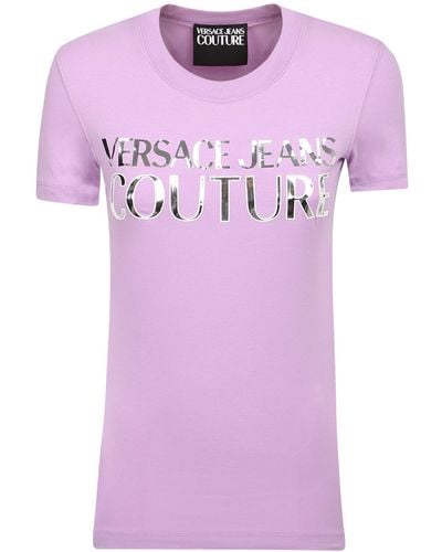 Versace Logo-print T-shirt - Pink