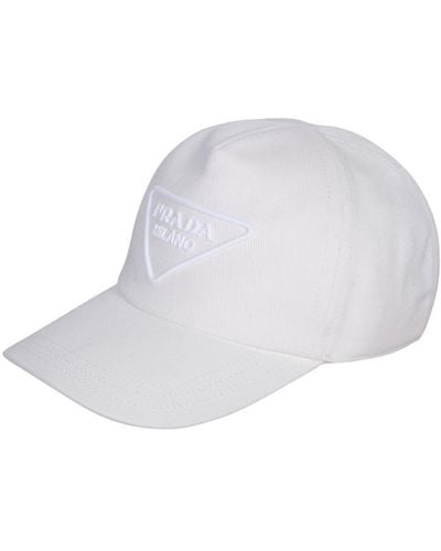 Prada Logo White Baseball Hat