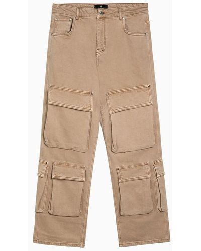 Represent R3Ca Denim Cargo Trousers - Natural