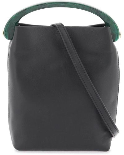 Dries Van Noten Leather Handbag For Women - Black