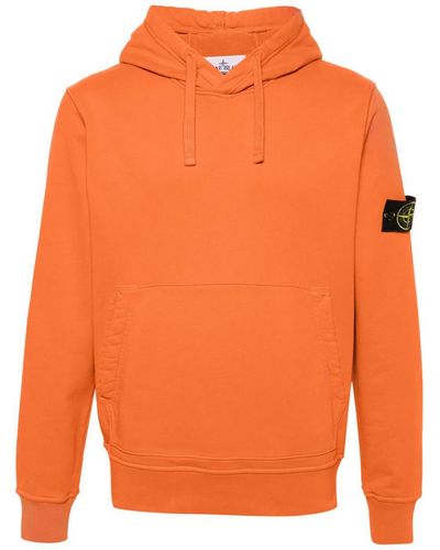 Stone Island Hooded Sweatshirt - Orange
