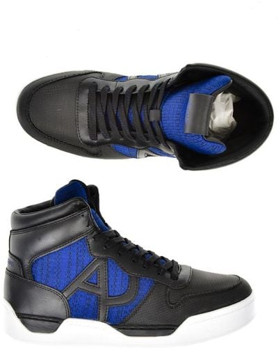 Armani Jeans Aj Ankle Boots Trainer - Blue