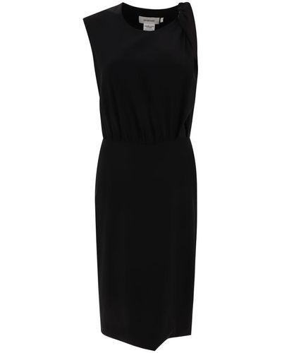 Sportmax "cris" Sleeveless Torchon Dress - Black