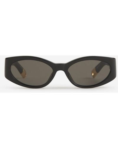 Linda Farrow Oval Sunglasses - Gray